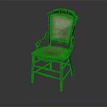 Vintage Wooden Chair With Dark Red Frame And Light Pink Upholstered Seat Classic Furniture Piece