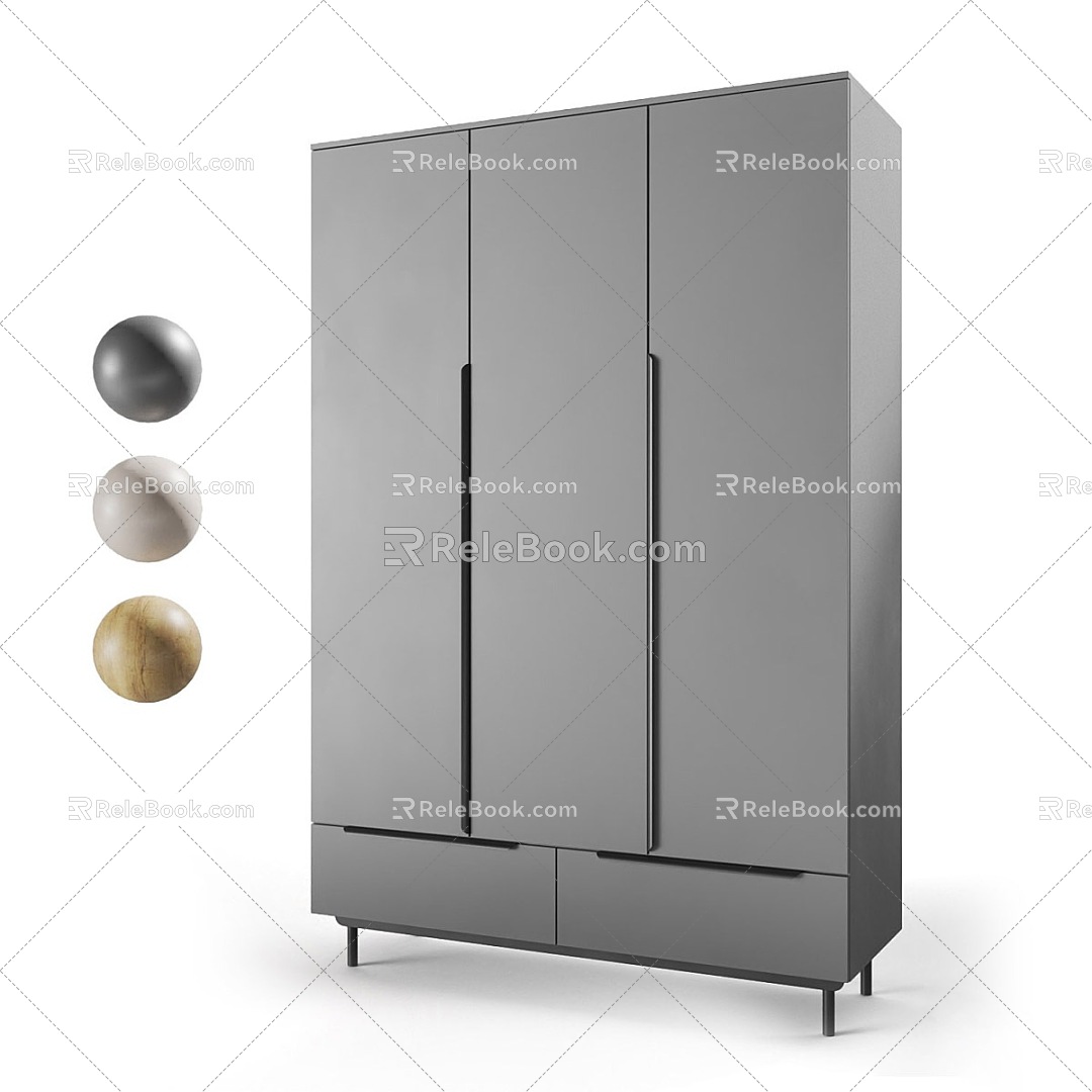 Modern wardrobe wardrobe 3d model