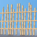 Garden Ornament With Wooden Lattice Fence For Outdoor Decorative Design
