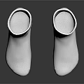 Pair of White Crew Socks with Soft Fabric and Comfortable Fit