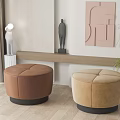 Sofa stool combination 3d model