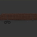 Modern truck wooden truck pull wooden truck big truck big transporter big transporter 3d model