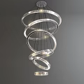 Modern Spiral Crystal Chandelier With Illuminated Ring Design For Interior Decor