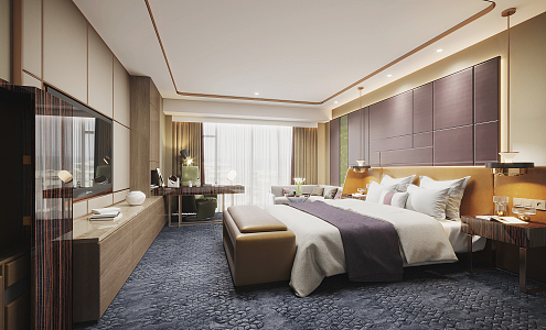 Modern Rooms Hong Kong-style Hotel Rooms 3d model