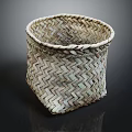 Woven Storage Basket For Home Use With Handmade Square Design And Natural Texture