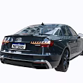 Black Audi Sporty Sedan With Sleek Front Face Design And Alloy Wheels