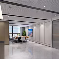 Modern Command Room Monitoring Center Office 3d model