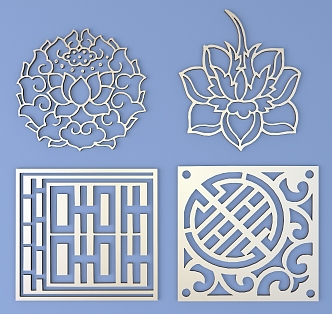 Metal Carved Traditional Pattern Carved Pattern 3d model