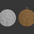 Round Silver And Gold Pendants With Peacock Design And Intricate Patterns Jewelry