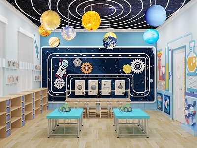 Science Room of School model