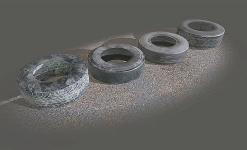 Industrial LOFT Tire Used Tire 3d model