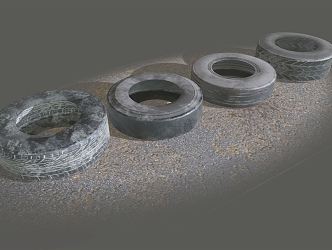 Industrial LOFT Tire Used Tire 3d model