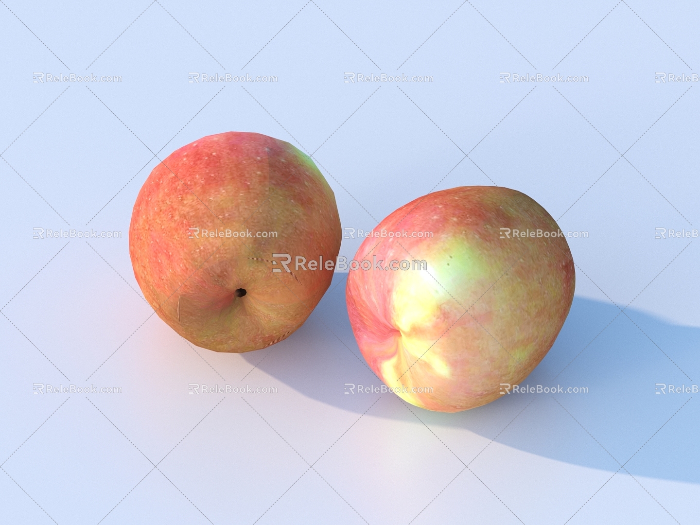 apple red apple fruit 3d model