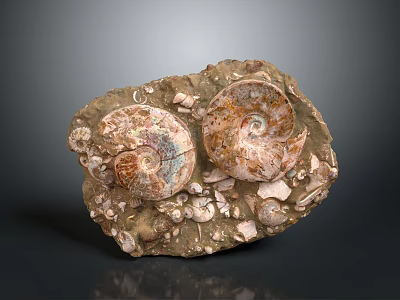 Decorative Fossilized Ammonite Shell Pieces For Home Living Room Decor 3d model Decorative Fossilized Ammonite Shell Pieces For Home Living Room Decor 3d model