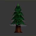 3D Rendered Tree With Green Leafy Canopy And Brown Textured Trunk Isolated On Gray Background