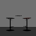 Sleek Modern Bar Stools Design With Black Red Seats And Sturdy Metal Frames