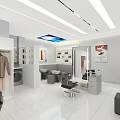 Modern Hair Beauty Salon Interior With Styling Chairs Mirrors And Decorative Lighting