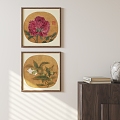 New Chinese Flower Hanging Painting 3d model