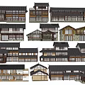 Traditional Japanese Houses Featuring Multiple Wooden Structures Black Roofs And Exterior Design