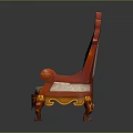 Classic Style Ornate Armchair With Carved Wooden Frame Velvet Upholstery And Elegant Backrest
