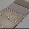 Other Rectangular Padded Fabric Mats In Beige Gray And Brown Tones With Stitched Edges