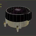 XIGMATEK Black Computer Cooler With Pink Glowing Edge And Heat Sink