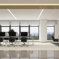Public office area 3d model