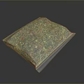 Soft Square Home Mat With Green And Colorful Textured Surface For Living Decor