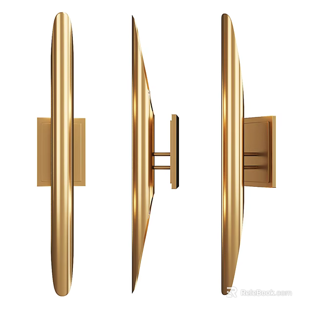 Modern Gold Wall Lights With Sleek Metal Design For Home Decoration 3d model 