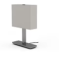 Sleek Modern Table Lamp With Square Fabric Shade And Metal Base Stand 3d model