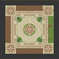 Ornate Building Model With Red Gold Domes Green Decorations And White Structure