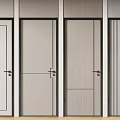 Modern swing door Minimal single door 3d model