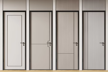 Modern swing door Minimal single door 3d model