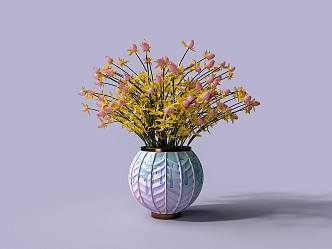 Thorn Flower Ceramic Drip Vase 3d model