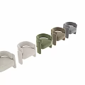 Modern Light Beige Textured Fabric Armchair With Square Legs And Armrests