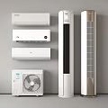 Various Types Of Air Conditioner Fan Including Wall Mounted Floor Standing And Outdoor Units