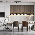 Modern Dining Table and Chair Combination 3d model