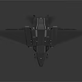 Advanced Stealth Fighter Jet With Gray Exterior And Green Navigation Lights