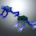 Vibrant Blue Spotted Frogs And Blue Legged Green Frogs As Playful Characters