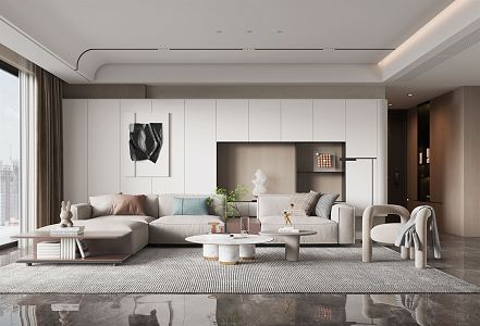 modern living room 3d model