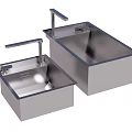 Stainless Steel Kitchen Sink With Double Bowl And Faucet Design