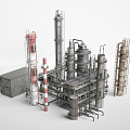 Modern Industrial Equipment Chemical Plant 3d model