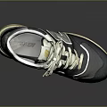 Stylish Blue And Beige Sports Sneakers With White Laces And Mesh Upper