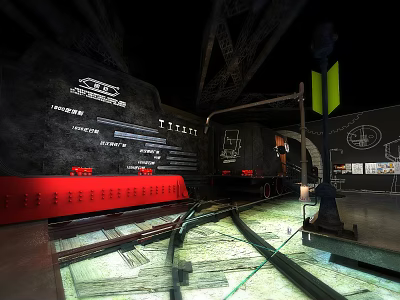Railway Cultural Center Exhibition With Train Models Tracks And Historical Displays 3d model