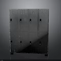 Metal Locker Cabinet With Multiple Doors And Secure Locking Mechanisms