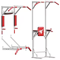 Multi Functional Sports Equipment With Pull Up Bar Red Pads And Medicine Balls