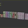 Industrial Electrical Equipment Set Including White Control Panels And Distribution Boxes
