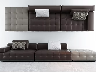 Modern Leather Sofa Modern Sofa In-line Sofa 3d model