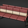 Outdoor Sofa With Rustic Iron Design And Weathered Metal For Garden Patio Use