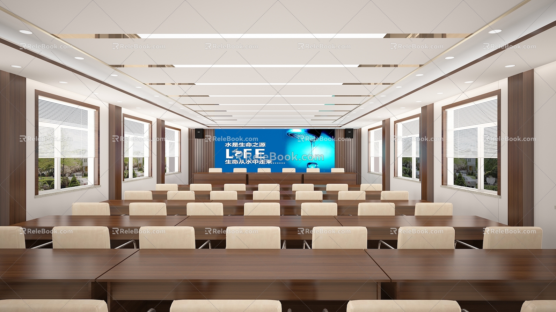 Modern Conference Room 3d model